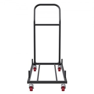Carro para Sillas Plegables, Carro Comercial de Hierro con Capacidad para 12 Sillas, Carro de Estante para Sillas Plegables con 4 Ruedas, Carro de Transporte y Almacenamiento para Sillas de Plásti...