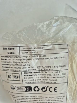 600 Fundas Transparentes para Cartas/Cromos
