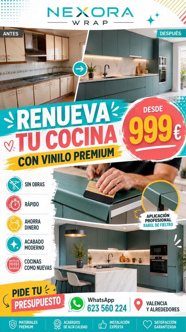 Vinilo Premium para Cocina | Renueva sin Obras