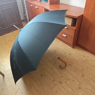 Paraguas Vogue negro mango madera largo