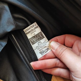 Paraguas Vogue negro mango madera largo