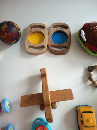 Lote Juguetes Bebé Madera y Peluche