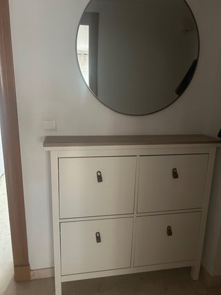 Zapatero Ikea Blanco y Marrón