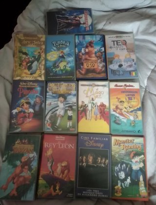 Lote 12 Películas VHS Disney y Más
