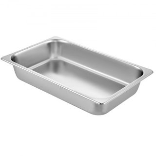 6 Pack de Bandejas de Vapor 20.9 x 12.8 x 3.9 Pulgadas Bandeja de Vapor Profunda Tamaño Completo Contenedor de Alimentos de 13L Bandeja de Horno de Acero Inoxidable Bandejas de Hotel Antiadherentes