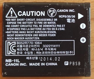 Cargador Canon CB-2LFE + Batería NB-11L