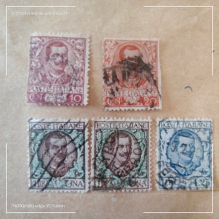 5 Francobolli Regno Italia 1901