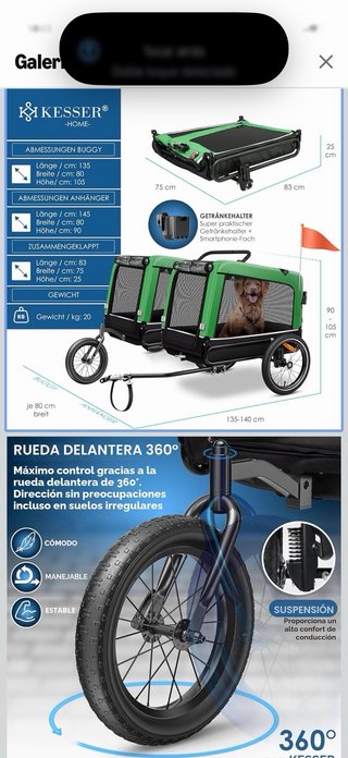 Remolque Perro Grande