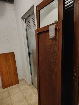 Tríptico espejo madera y cristal