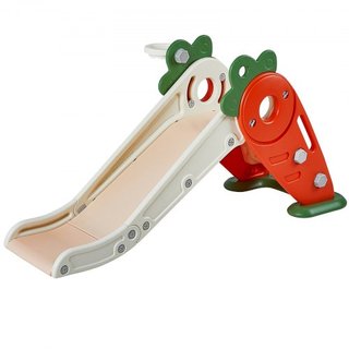 Tobogán para Niños, Tobogán para Niños de 1 a 12 Años con Escaleras Escalables y Aro de Baloncesto, Parque Infantil Interior y Exterior para Niños de Hasta 40 kg, Parque Infantil para Niños con Ba...