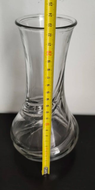 Lote 4 Floreros Vintage Cristal Transparente