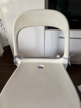 Sillas de plástico blancas