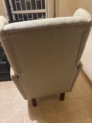 Sillón individual tela beige