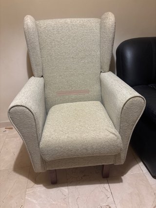 Sillón individual tela beige