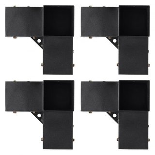 Kit de Soporte para Pérgola 10.2 cm x 10.2 cm, Tamaño Interno 9.1 cm x 9.1 cm 4pcs Soporte de Esquina de 3 Vías de Alta Resistencia para Trabajos en Madera DIY, Instalación Fácil de Vigas de Mader...