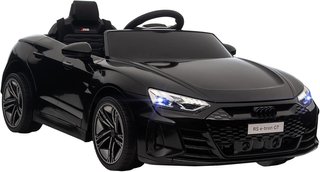 AUDI RS Coche Eléctrico para Niños 3-5 Años 12V Doble Motor, Coche Eléctrico para Niños 3-5Km/H Con Cinturón de Seguridad, Control Remoto, Suspensiones, Música, Luces LED y Claxon, Negro