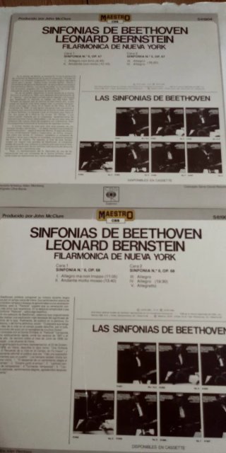 9 Sinfonías Beethoven 7 LPs Leonard Bernstein