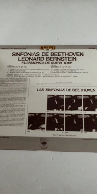 9 Sinfonías Beethoven 7 LPs Leonard Bernstein