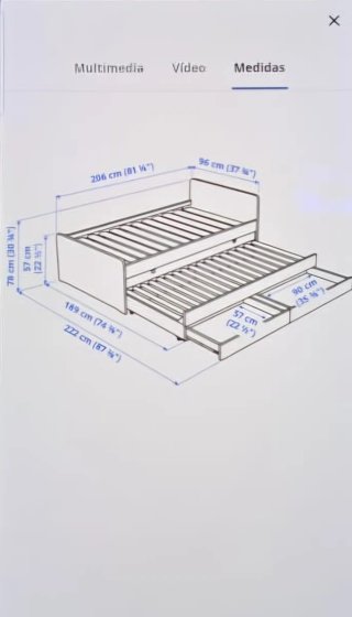 Cama nido SLAKT Ikea Blanca