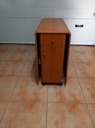 Mesa de cocina plegable madera y metal
