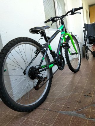 Bicicleta infantil verde 5-11 años