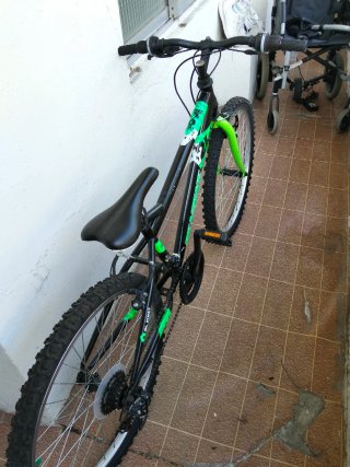 Bicicleta infantil verde 5-11 años