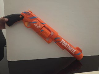 Pistola Nerf Fortnite Naranja y Azul
