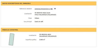 Terreno en venta en Delicias en Valladolid
