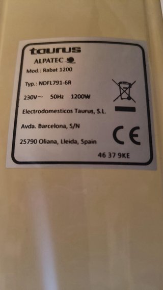 Radiador Eléctrico Taurus Alpatec 1200W