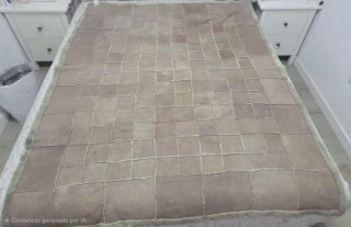 Manta Zara Home Piel Natural Beige/Marrón