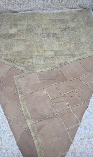 Manta Zara Home Piel Natural Beige/Marrón