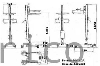 Apilador Eléctrico 90Kg - 1360 mm - 10700