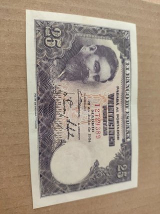 25 Pesetas Banco de España 1954