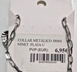 Collar cadena con abalorios marinos