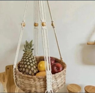 3 Cuelga Macetas Macramé Algodón
