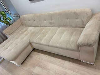 Sofá Cama Beige Tela