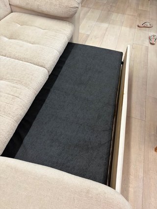 Sofá Cama Beige Tela