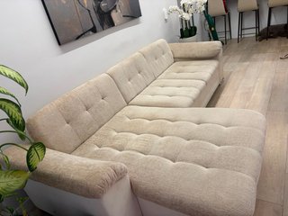 Sofá Cama Beige Tela