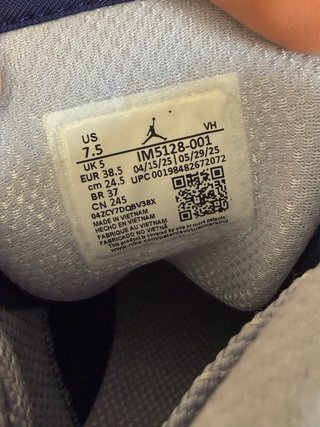 Jordan 38.5 Blu/Argento
