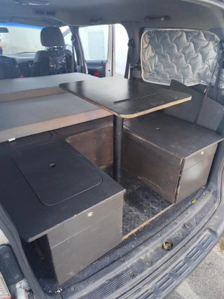 Mueble Camper + Colchón Nuevo + Oscurecedores