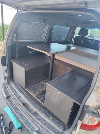 Mueble Camper + Colchón Nuevo + Oscurecedores