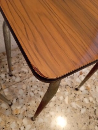 2 Taburetes Vintage Madera y Metal