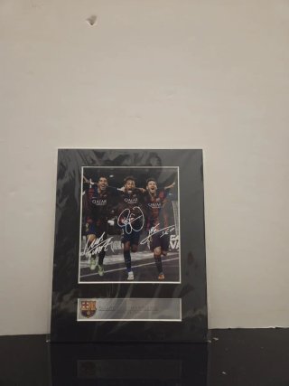 Foto Firmada FC Barcelona Tridente MSN