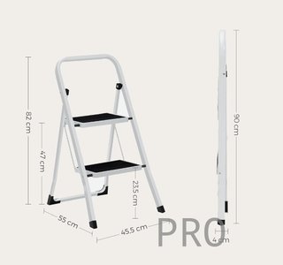 Escalera de tijera con 2 peldaños