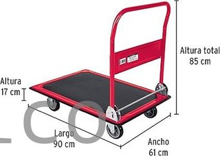 Carretilla Plegable Con Plataforma - 300 Kg - Truper