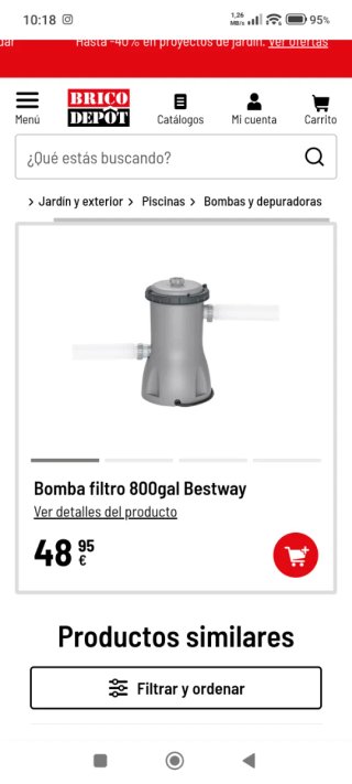 Bomba filtro piscina Bestway 800gal