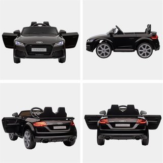 Coche Eléctrico para Niños 3-5 Años 12V 3Km/H Licencia AUDI TT, Auto Eléctrico para Niños Con 2 Motores, Control Remoto 2.4G, Claxon, Música y Faros LED, Negro
