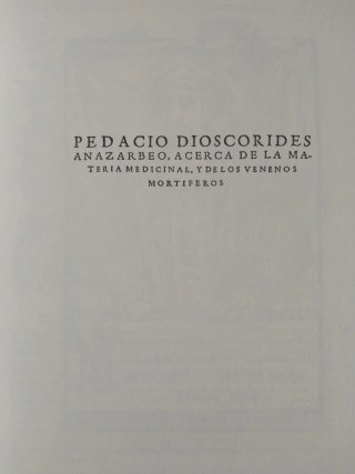 PEDACIO DIOSCORIDES, FASCIMIL 1994 (2TOMOS)