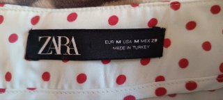 Falda Zara lunares roja talla M