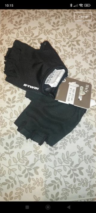 Guantes Ciclismo B'Twin Negro Talla M